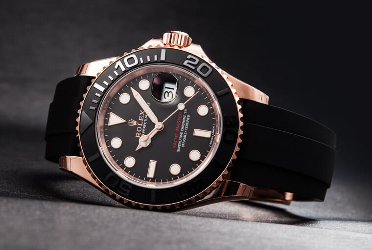 勞力士橡膠錶帶就是從Yacht-Master 116655開始試水溫的