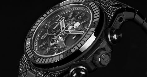 超级闪！宇舶全新BIG BANG UNICO ALL BLACK钻表