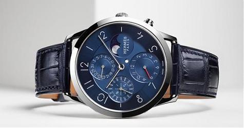 [Pre Basel 2017]愛馬仕Slim d'Hermès鉑金萬年曆錶