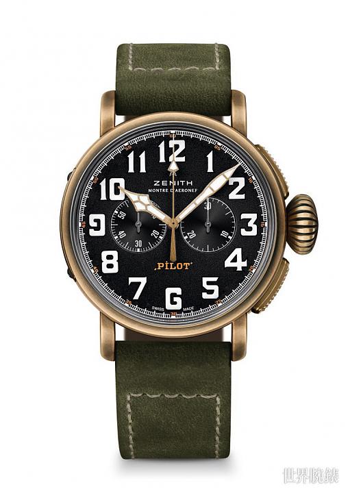 绿袍加身的二代目青铜军表 ZENITH Pilot Extra Speci