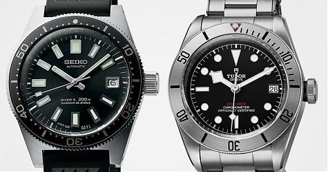 三針日期復古潛水錶 SEIKO Prospex vs 帝舵Heritage Black Bay
