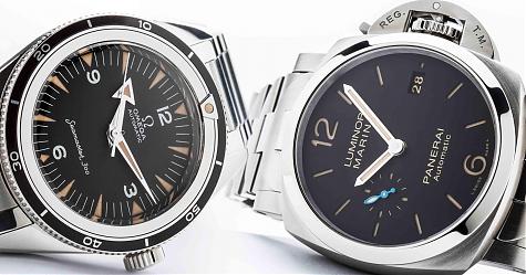 鍊帶三針海事錶 OMEGA vs PANERAI