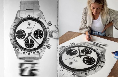 「熱門錶收藏另一招」美女藝術家專畫AP、PP和勞力士等名錶不只傳神價格也親切