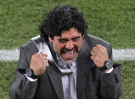 看世足賞錶：喜歡成雙成對戴錶 前足球王馬拉度納Diego Maradona