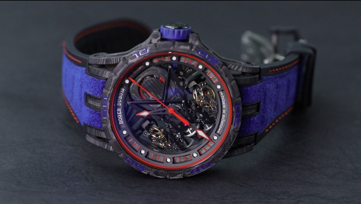 呼應頂級超跑的性能傑作 羅杰杜彼Excalibur Aventador S藍色腕錶