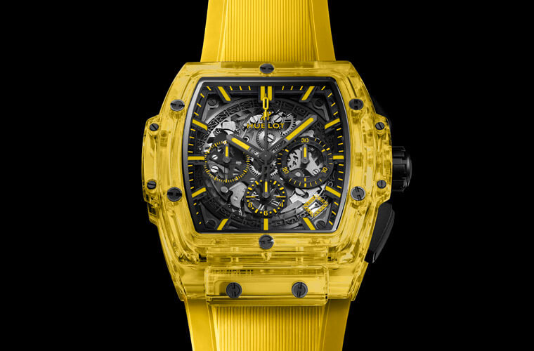 细节层次锋芒毕露　HUBLOT宇舶Spirit of Big Bang黄色蓝宝石腕表