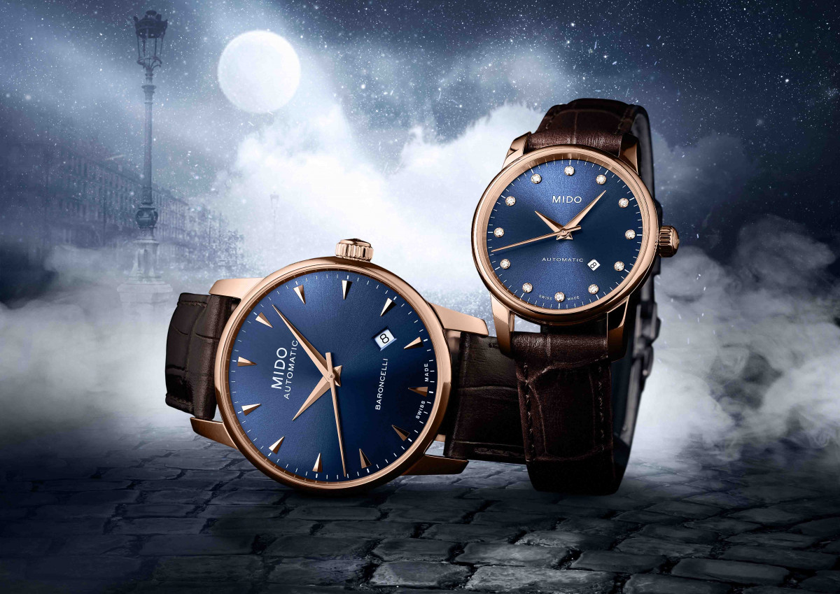 古典艺术风格的面盘设计 美度Baroncelli Midnight Blue永恆系列午夜蓝对表