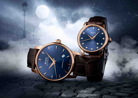 古典藝術風格的面盤設計 美度Baroncelli Midnight Blue永恆系列午夜藍對錶