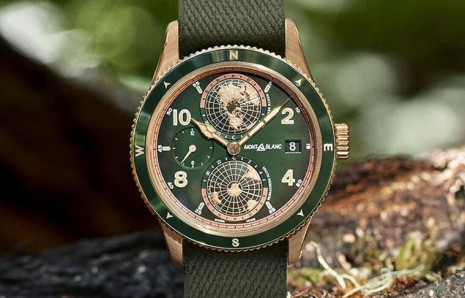 萬寶龍1858系列青銅錶2019年全面改換綠面，其中Geosphere兩地時間手錶CP值尤其破表