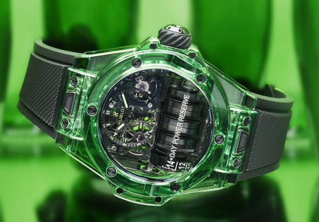 宇舶長動能手錶Big Bang MP-11 SAXEM首度出現綠色透明錶殼設計