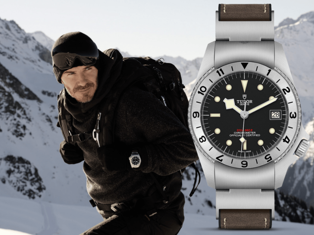 大衛貝克漢再次跳出舒適圈佩戴帝舵Black Bay P01復刻錶挑戰越野滑雪