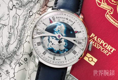 亞諾錶Globetrotter世界時腕錶稀有台灣特仕版 金雕漆面超立體