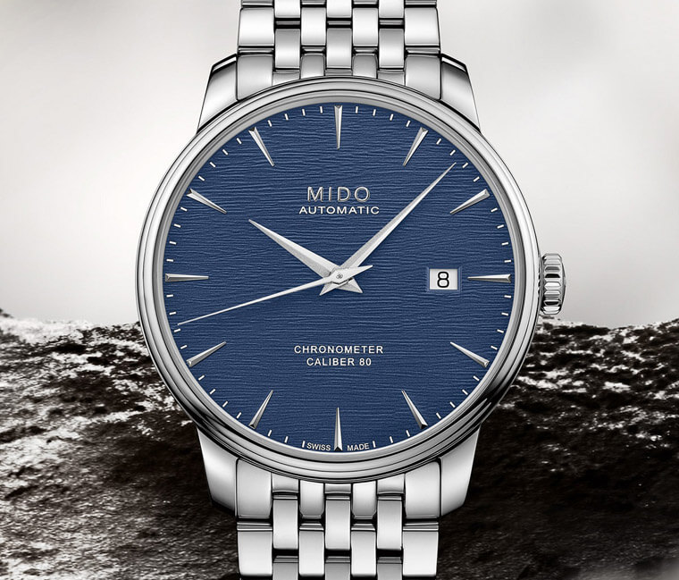 美度表推荐夏日风情蓝面caliber80机芯男表及女表