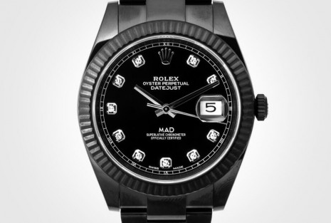 最潮夜王的全黑鑲鑽Datejust