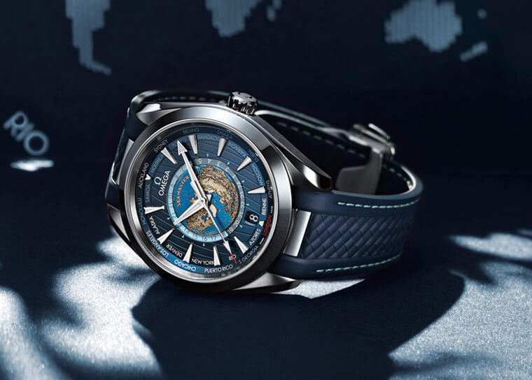 不锈钢或钛金属立体感面盘世界时区手表推荐 世界腕表world Wrist Watch