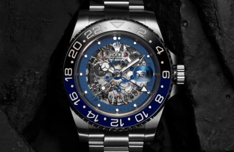 梅西隊友的生日禮物  勞力士GMT-Master II藍黑圈鏤空錶 