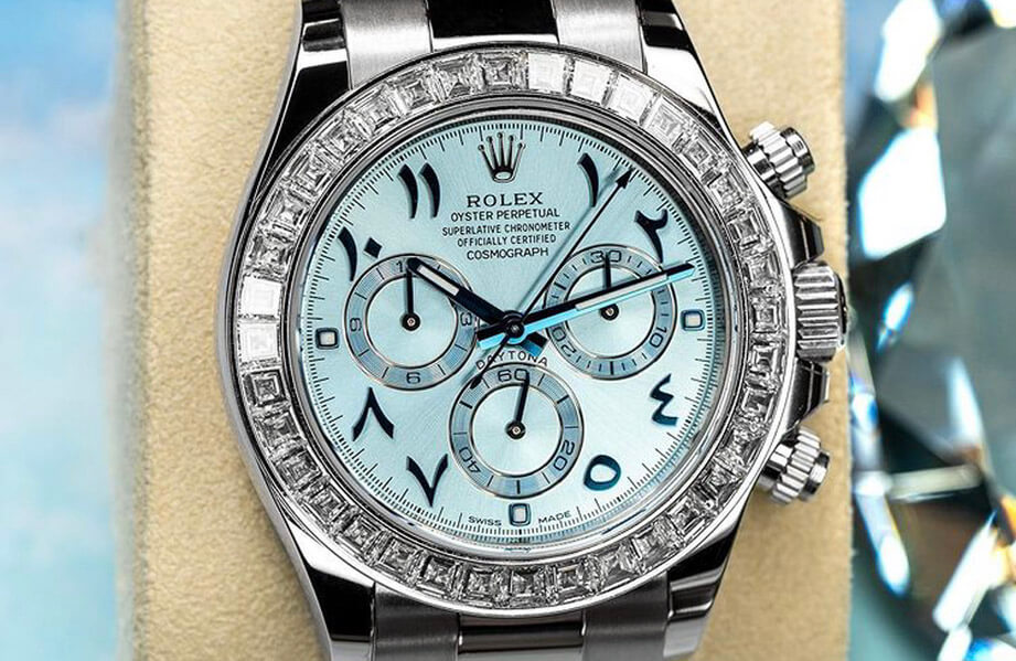 开箱超稀有劳力士铂金冰蓝面阿拉伯时标Daytona