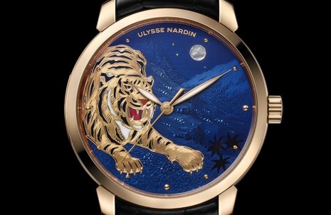 雅典錶鎏金系列虎年生肖錶大秀金雕與內填琺瑯工藝