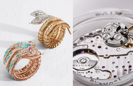 寶格麗Serpenti神祕珠寶錶搭載超小型機械機芯 標榜左右手都能戴