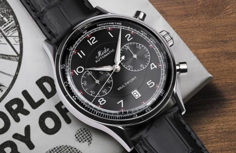 美度表Multifort復古計時碼錶搭配正裝超合適