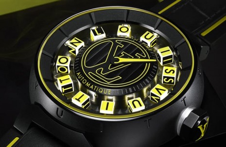 按下按把手錶竟會發光 路易威登新款Tambour時光飛旋手錶設計超有“亮”點
