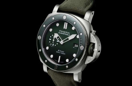 沛納海綠水鬼現身 Submersible系列首度啟用再生精鋼材質與拋光陶瓷錶圈