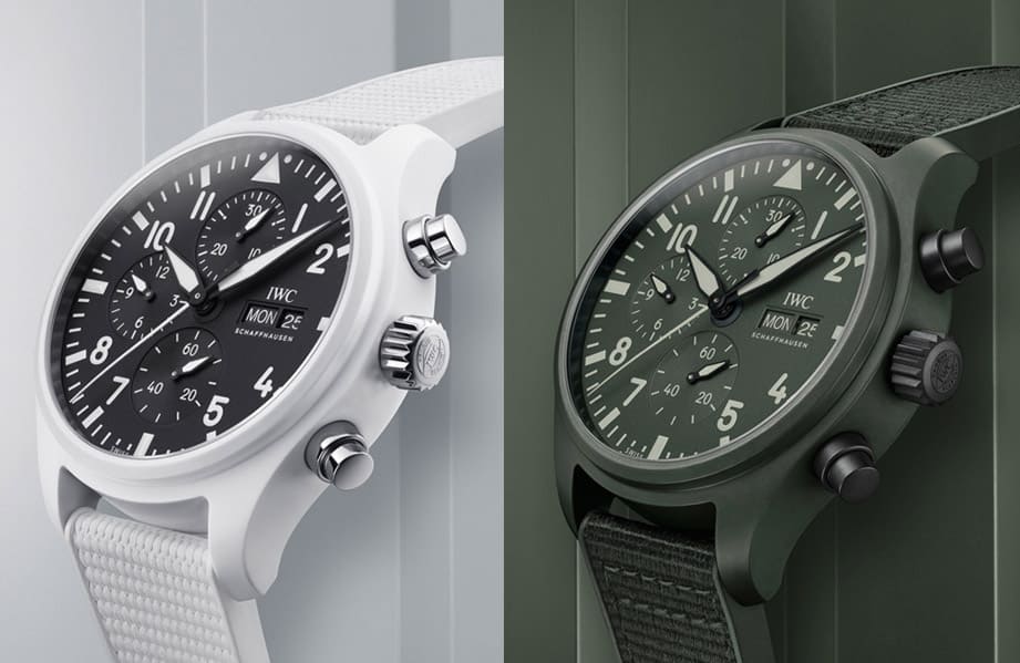 IWC飞行员Top Gun系列首度推出白色和绿色陶瓷表壳