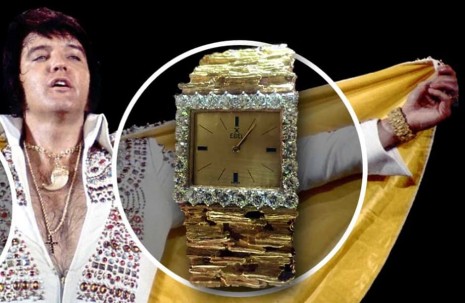 貓王艾維斯的黃金鑽錶求售 驚人開價曝光