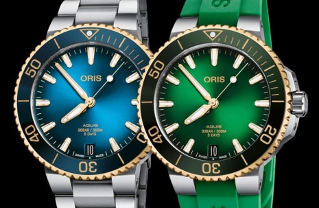 ORIS十年保固潛水錶新增半金錶殼展現高雅個性
