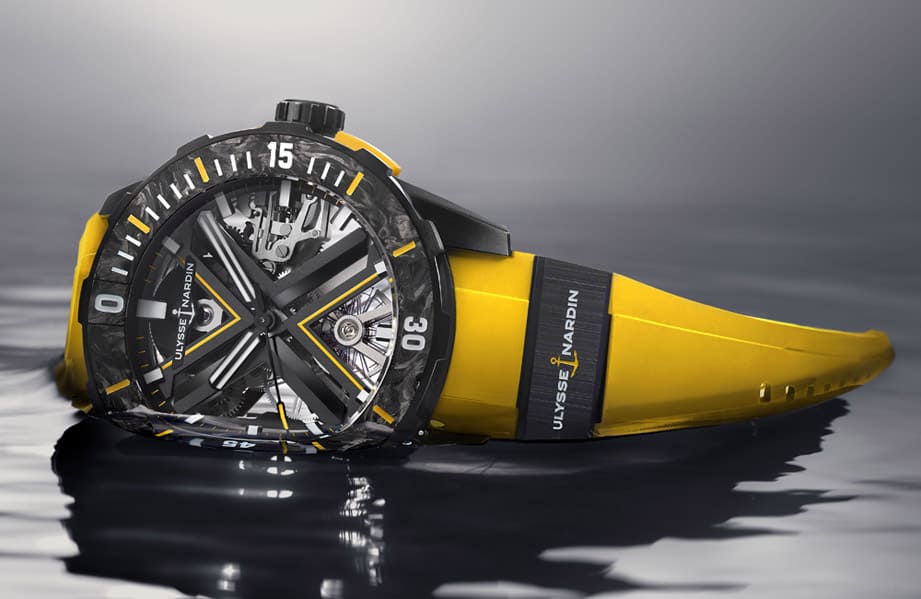 雅典錶Diver X鏤空潛水錶鈦金屬加碳正離子錶殼改換黑色新登場