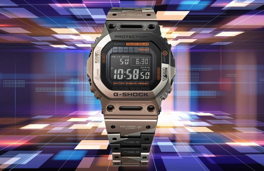經典方形5000系列延伸款 G-SHOCK新作鈦金屬錶殼多色離子IP電鍍詮釋虛擬實境風格