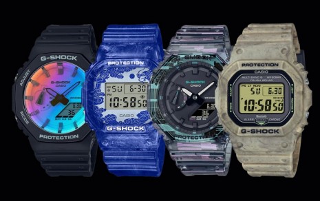 G-SHOCK經典DW5600、人氣農家橡樹等款式同步發表彩虹偏光、青花瓷、數位雜訊與荒漠沙地等主題新作