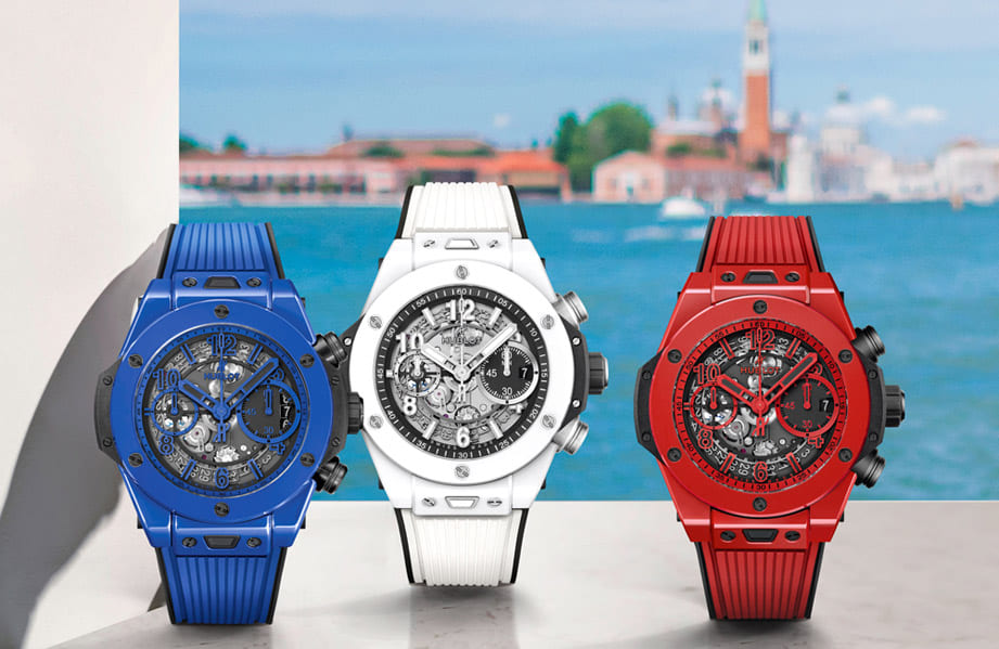 夏天運動錶推薦 宇舶大爆炸彩色陶瓷計時碼錶滿滿海洋活力風格