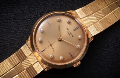 PP稀有「波斯灣明珠」2573小三針K金錶  拍賣估價特別高