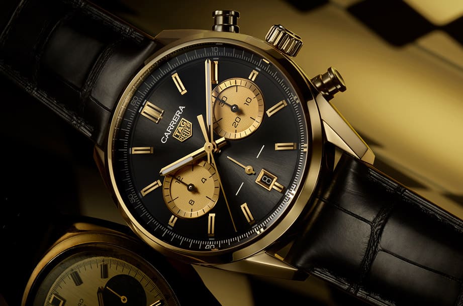 泰格豪雅致敬車神洗拿打造黃金黑面Carrera計時碼錶