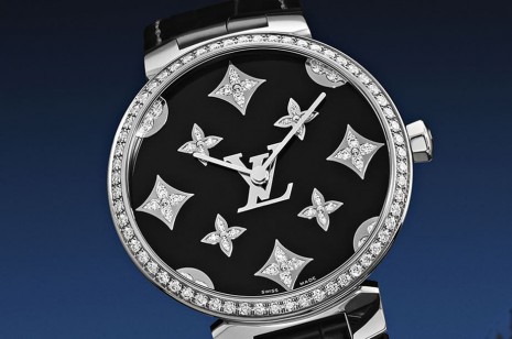 LV Tambour Slim石英錶結合路易威登招牌Monogram花紋裝飾面盤