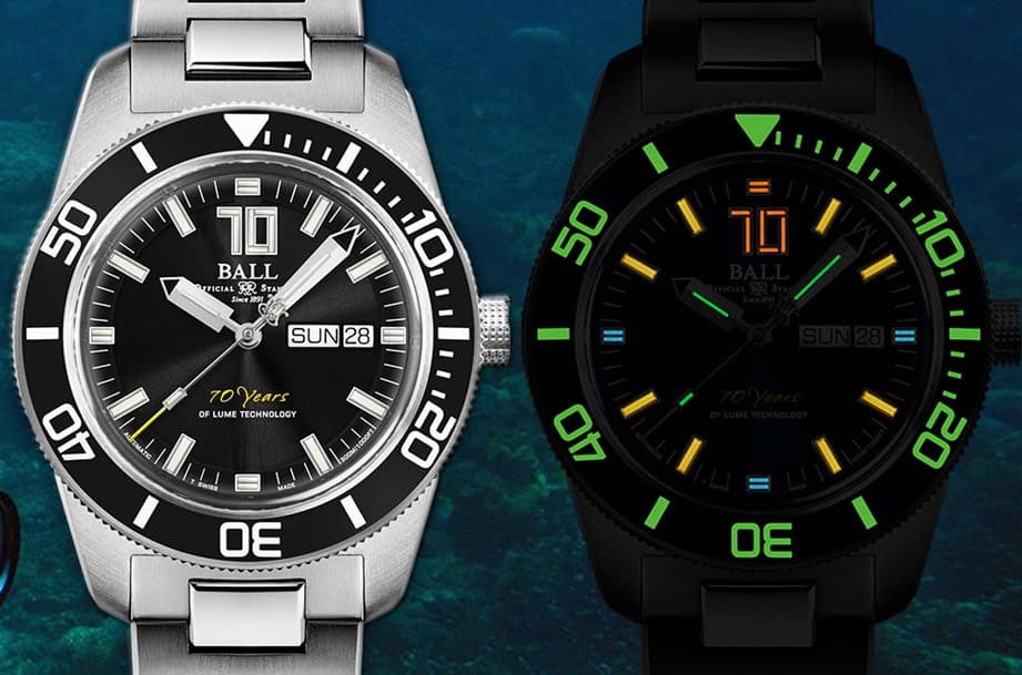 BALL WATCH慶祝氚元素引進製錶領域70週年打造潛水紀念錶