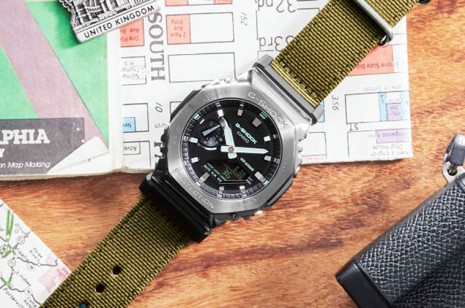 G-SHOCK以布質編織錶帶搭配金屬農家橡樹詮釋摩登工業風