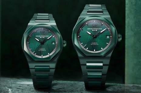 GP芝柏錶最新ASTON MARTIN Laureato聯名錶罕見啟用“英國賽車綠”陶瓷錶殼鍊帶