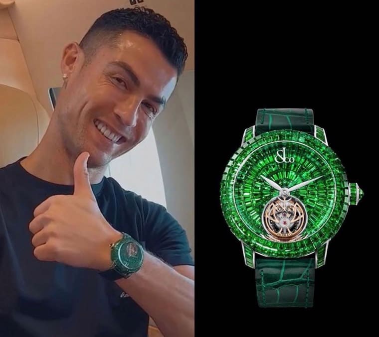 C罗IG限动释出悠哉人生“喝咖啡配满天星夯表” - 世界腕表World Wrist Watch