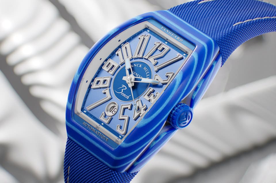 FRANCK MULLER Vanguard Beach彩色玻璃纤维表壳灵感与一个季节有关