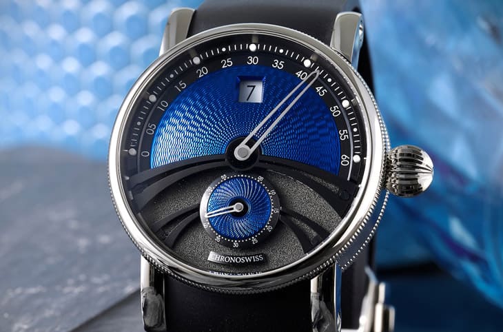 CHRONOSWISS瑞寶Delphis跳時逆跳錶以機刻雕花工藝替手錶顏值加分