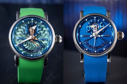 瑞寶錶ReSec三針一線逆跳錶新軍登場 「綠色怪獸」與「藍洞」再度呈現大膽搶眼配色美學