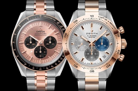 「60萬級雙色計時碼錶」歐米茄超霸登月錶和真力時高震頻Chronomaster Sport比較