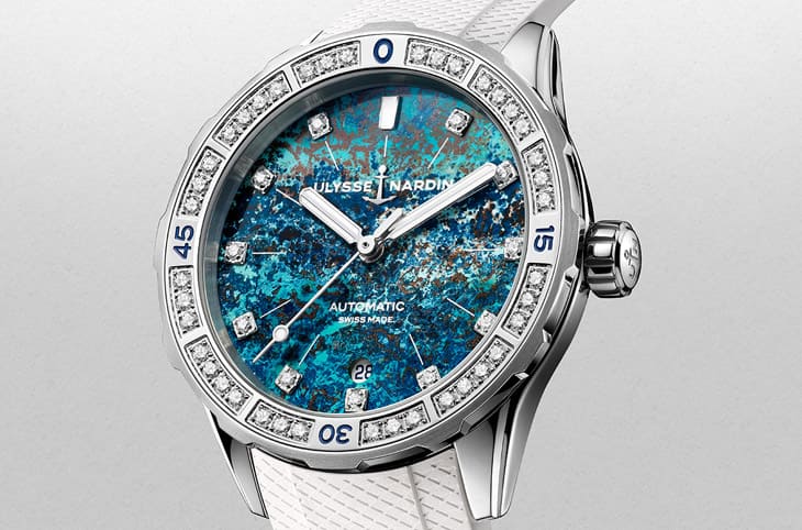 雅典錶潛水系列導入特殊裝飾材質 面盤瞬間變成腕上迷人的珊瑚礁風景