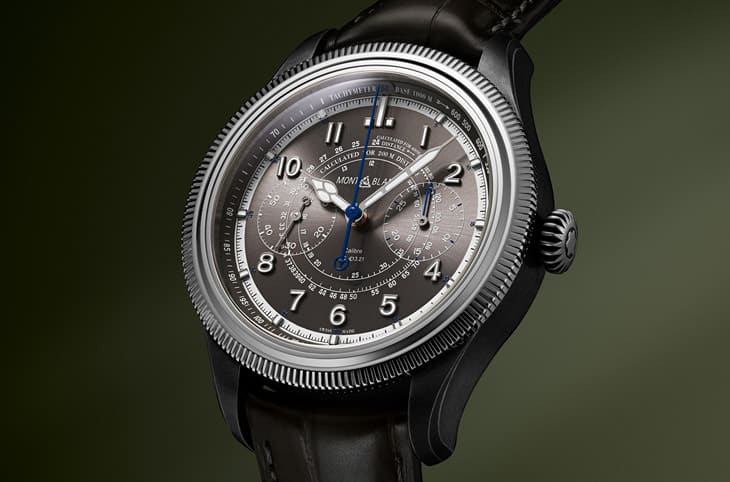 萬寶龍1858 Minerva限量計時碼錶以仿舊不鏽鋼再現特殊「錶圈操作」創意