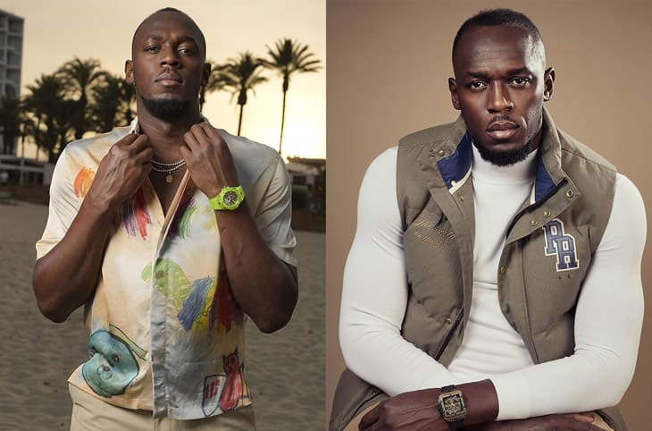短跑傳奇「牙買加閃電」Usain Bolt最近特別愛戴兩款宇舶手錶展現世界最速男風範