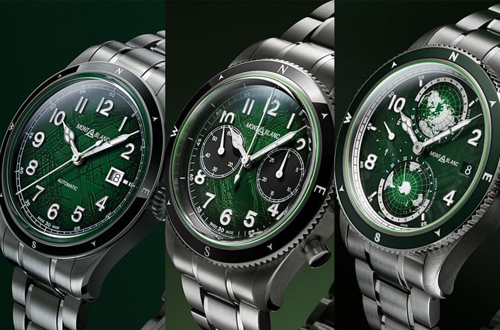 萬寶龍1858零氧系列新作清一色綠色面盤靈感來自南極洲特有景觀