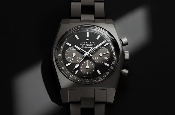 真力时Chronomaster钛金属复刻版 绿面和黑面款换搭经典梯形链带新登场 - 世界腕表 World Wrist Watch