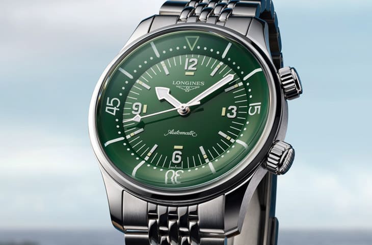 浪琴表復刻潛水錶Legend Diver新增綠、紅、灰等三種顏色面盤